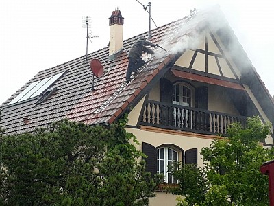 Nettoyage vapeur, Toiture